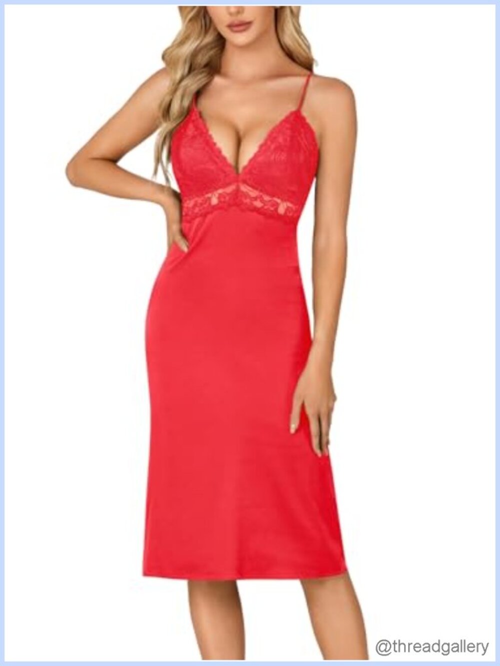 Satin Lace Nightgown Chemise Sleeveless Sleep Dress Lingerie